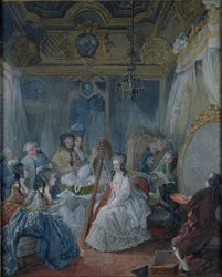 Marie Antoinette (1755-93) in ihrem Zimmer in Versailles im Jahr 1777